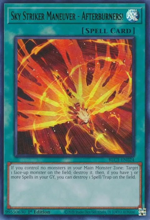 Sky Striker Maneuver - Afterburners! BLC1-EN024 Yu-Gi-Oh card from Battles of Legend: Chapter 1