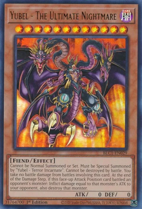 Yubel - The Ultimate Nightmare BLC1-EN029 Yu-Gi-Oh card from Battles of Legend: Chapter 1