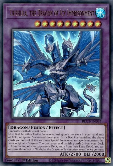 Trishula, the Dragon of Icy Imprisonment BLC1-EN045 Yu-Gi-Oh card from Battles of Legend: Chapter 1