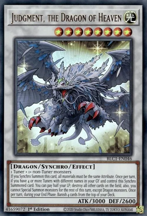 Judgment, the Dragon of Heaven BLC1-EN046 Yu-Gi-Oh card from Battles of Legend: Chapter 1