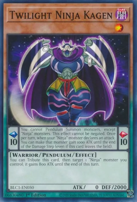 Twilight Ninja Kagen BLC1-EN050 Yu-Gi-Oh card from Battles of Legend: Chapter 1