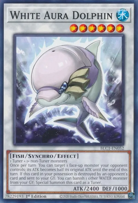 White Aura Dolphin BLC1-EN052 Yu-Gi-Oh card from Battles of Legend: Chapter 1