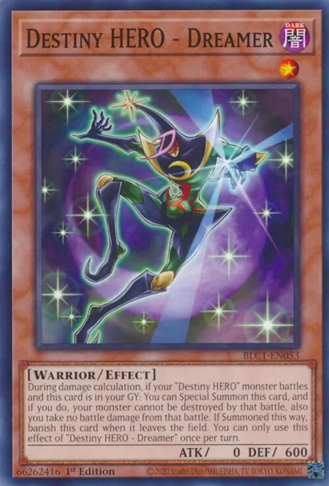 Destiny HERO - Dreamer BLC1-EN053 Yu-Gi-Oh card from Battles of Legend: Chapter 1