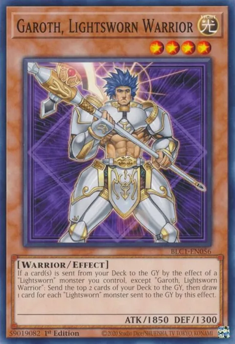 Garoth, Lightsworn Warrior BLC1-EN056 Yu-Gi-Oh card from Battles of Legend: Chapter 1