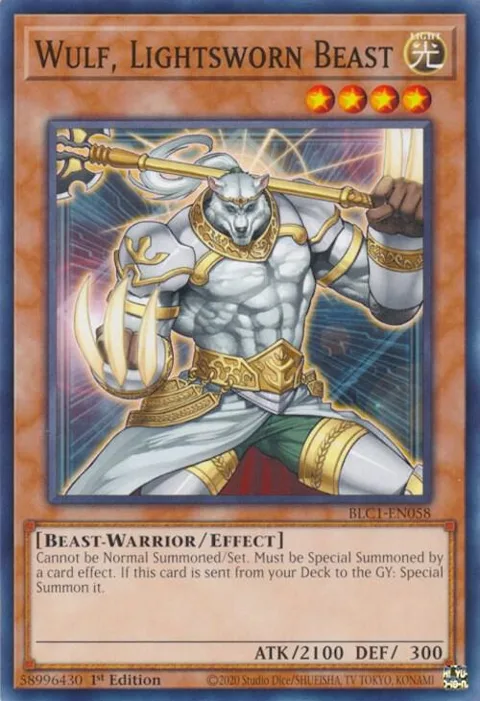 Wulf, Lightsworn Beast BLC1-EN058 Yu-Gi-Oh card from Battles of Legend: Chapter 1