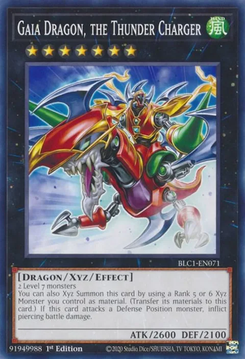 Gaia Dragon, the Thunder Charger BLC1-EN071 Yu-Gi-Oh card from Battles of Legend: Chapter 1
