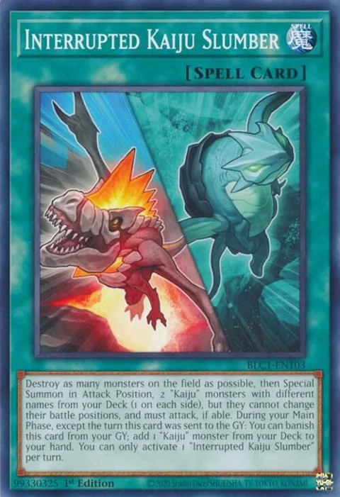Interrupted Kaiju Slumber BLC1-EN103 Yu-Gi-Oh card from Battles of Legend: Chapter 1