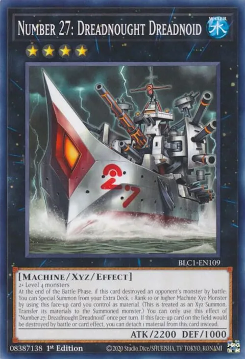Number 27: Dreadnought Dreadnoid BLC1-EN109 Yu-Gi-Oh card from Battles of Legend: Chapter 1