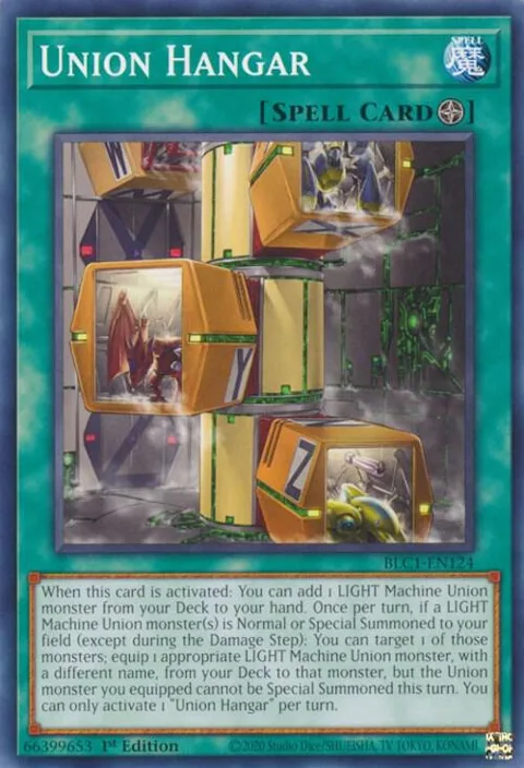 Union Hangar BLC1-EN124 Yu-Gi-Oh card from Battles of Legend: Chapter 1