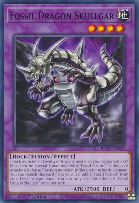 Fossil Dragon Skullgar BLC1-EN133 Yu-Gi-Oh card from Battles of Legend: Chapter 1