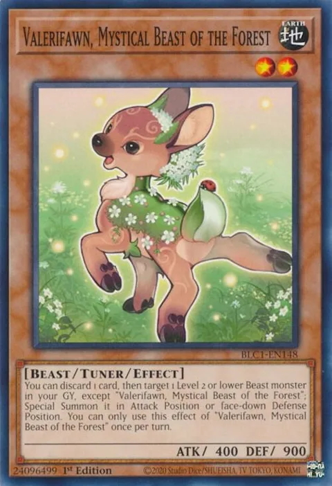 Valerifawn, Mystical Beast of the Forest BLC1-EN148 Yu-Gi-Oh card from Battles of Legend: Chapter 1