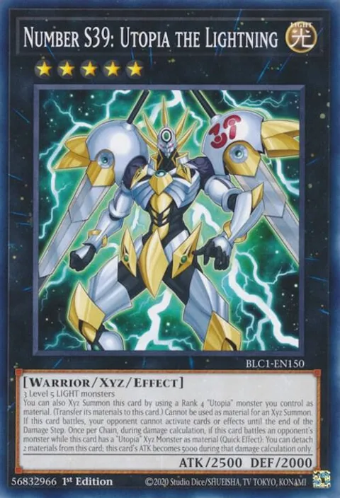 Number S39: Utopia the Lightning BLC1-EN150 Yu-Gi-Oh card from Battles of Legend: Chapter 1