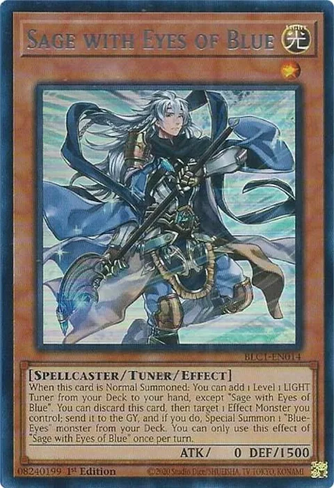 Sage with Eyes of Blue Silver BLC1-EN014 Yu-Gi-Oh card from Battles of Legend: Chapter 1