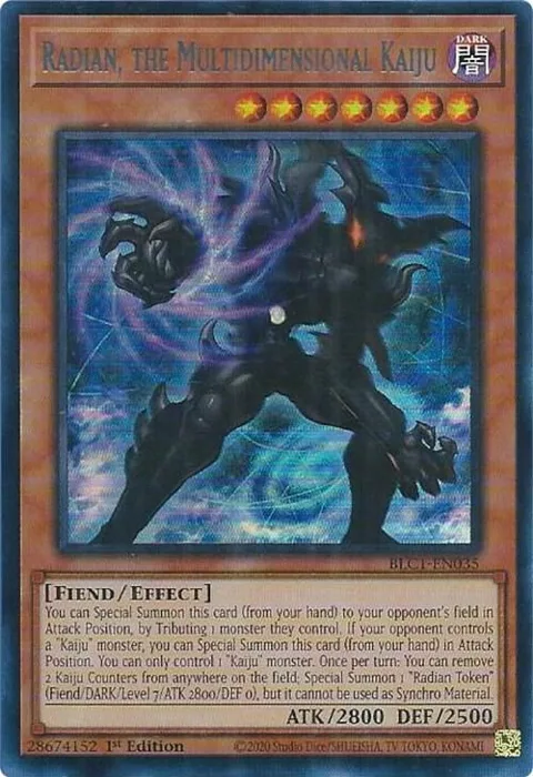 Radian, the Multidimensional Kaiju Silver BLC1-EN035 Yu-Gi-Oh card from Battles of Legend: Chapter 1