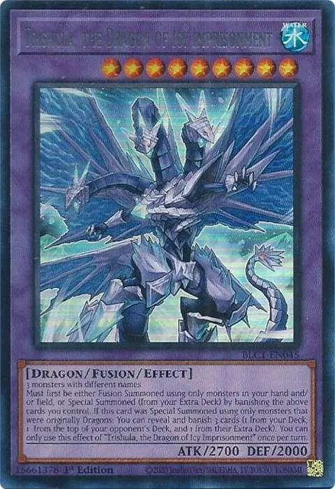 Trishula, the Dragon of Icy Imprisonment Silver BLC1-EN045 Yu-Gi-Oh card from Battles of Legend: Chapter 1