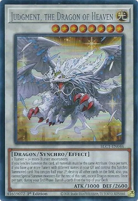 Judgment, the Dragon of Heaven Silver BLC1-EN046 Yu-Gi-Oh card from Battles of Legend: Chapter 1