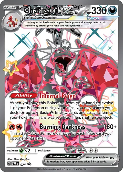 Charizard ex #074 Holofoil Pokémon card from Scarlet & Violet Promo Cards