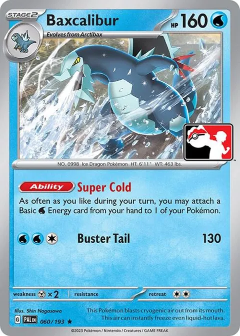 Baxcalibur #060/193 Pokémon card from Prize Pack Series Cards