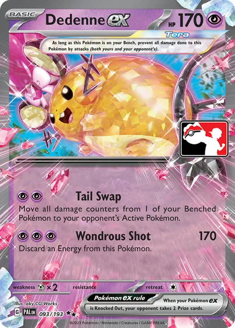 Dedenne ex #093/193 Holofoil Pokémon card from Prize Pack Series Cards