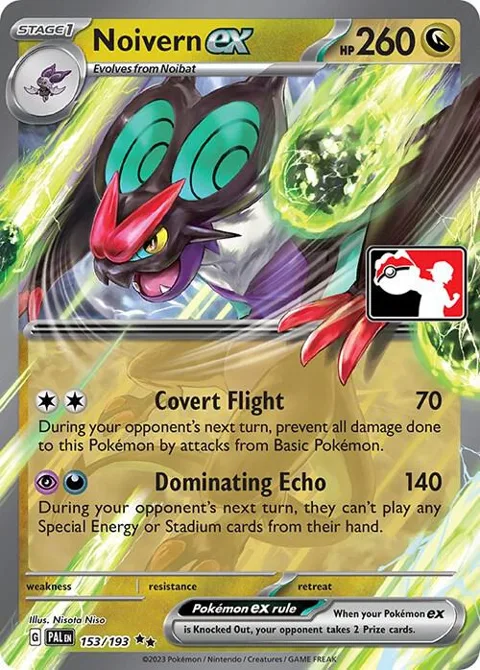 Noivern ex #153/193 Holofoil Pokémon card from Prize Pack Series Cards