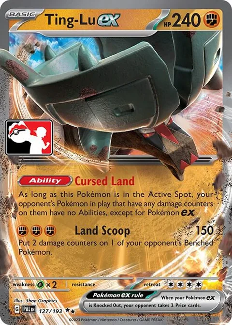 Ting-Lu ex #127/193 Holofoil Pokémon card from Prize Pack Series Cards