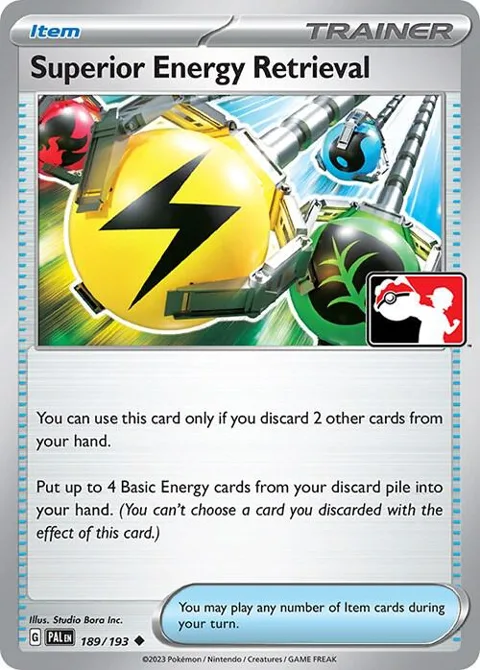 Superior Energy Retrieval #189/193 Pokémon card from Prize Pack Series Cards