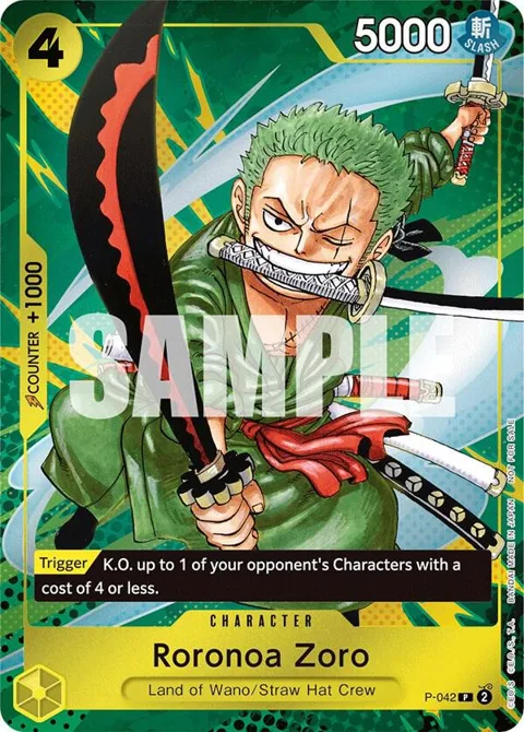 Roronoa Zoro Event Pack Vol. 3 P-042 One Piece card from One Piece Promotion Cards