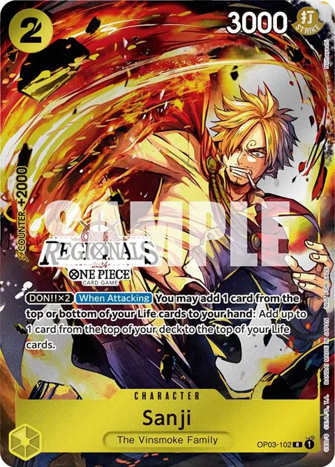 Sanji Online Regional 2024 [Participant] OP03-102 One Piece card from One Piece Promotion Cards