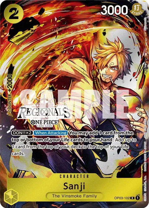 Sanji Offline Regional 2024 [Participant] OP03-102 One Piece card from One Piece Promotion Cards