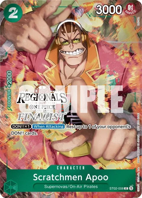 Scratchmen Apoo Online Regional 2024 [Finalist] ST02-008 One Piece card from One Piece Promotion Cards