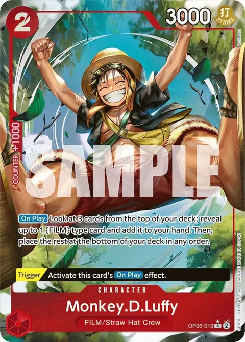 Monkey.D.Luffy Alt Art OP06-013 One Piece card from Wings of the Captain