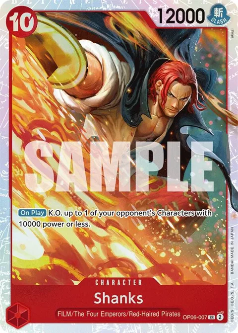 Shanks OP06-007 One Piece card from Wings of the Captain