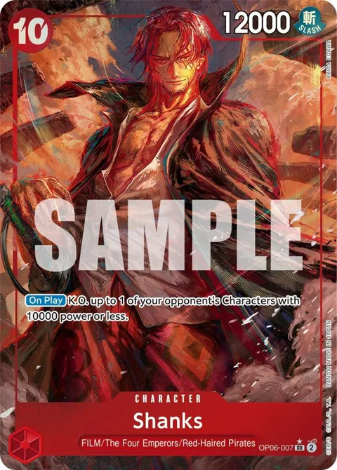 Shanks Alt Art OP06-007 One Piece card from Wings of the Captain