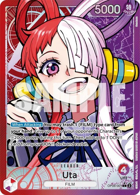 Uta Alt Art OP06-001 One Piece card from Wings of the Captain