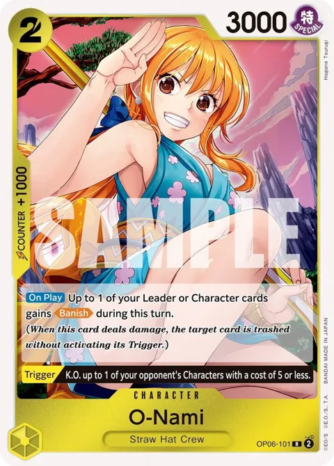 O-Nami OP06-101 One Piece card from Wings of the Captain
