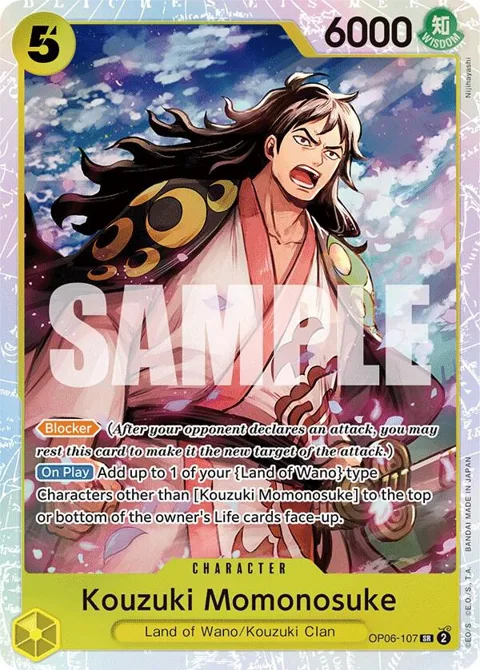 Kouzuki Momonosuke OP06-107 One Piece card from Wings of the Captain
