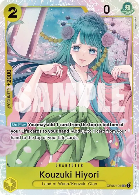 Kouzuki Hiyori OP06-106 One Piece card from Wings of the Captain
