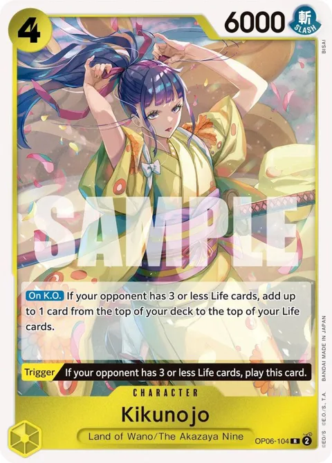 Kikunojo OP06-104 One Piece card from Wings of the Captain