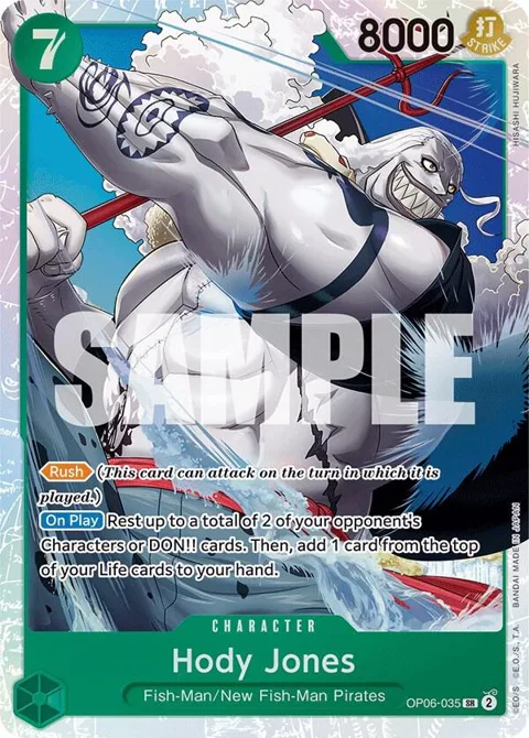 Hody Jones OP06-035 One Piece card from Wings of the Captain