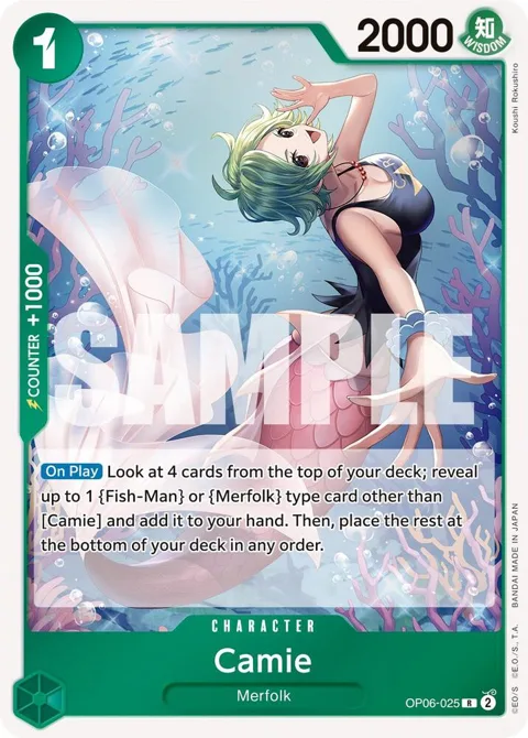 Camie OP06-025 One Piece card from Wings of the Captain