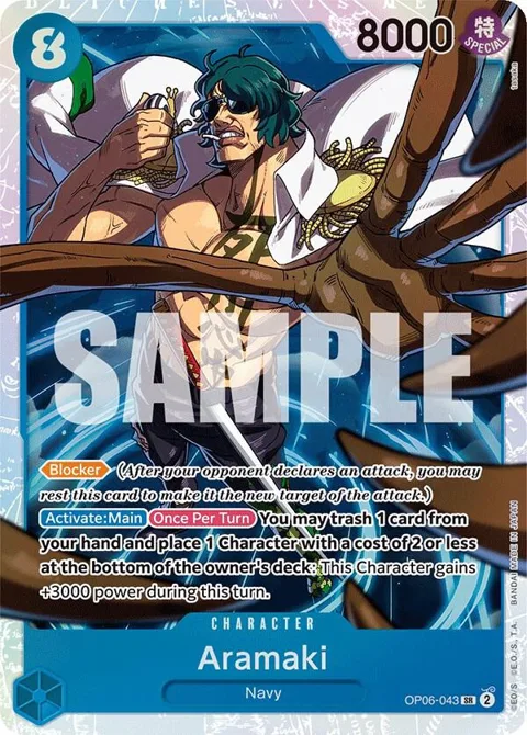 Aramaki OP06-043 One Piece card from Wings of the Captain