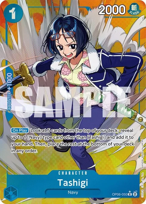 Tashigi Alt Art OP06-050 One Piece card from Wings of the Captain