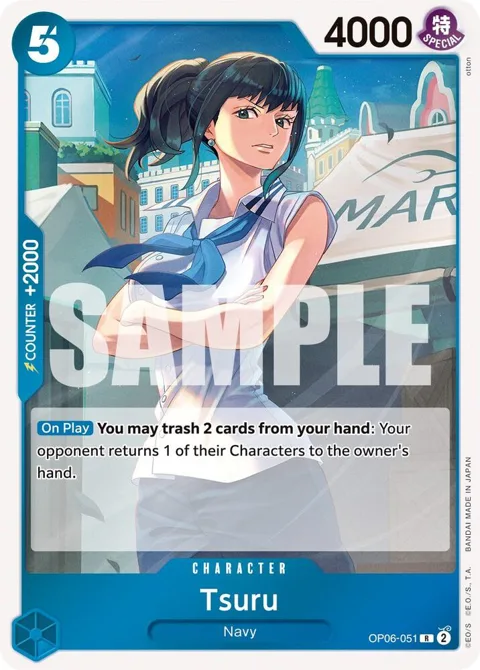 Tsuru OP06-051 One Piece card from Wings of the Captain