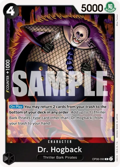Dr. Hogback OP06-090 One Piece card from Wings of the Captain
