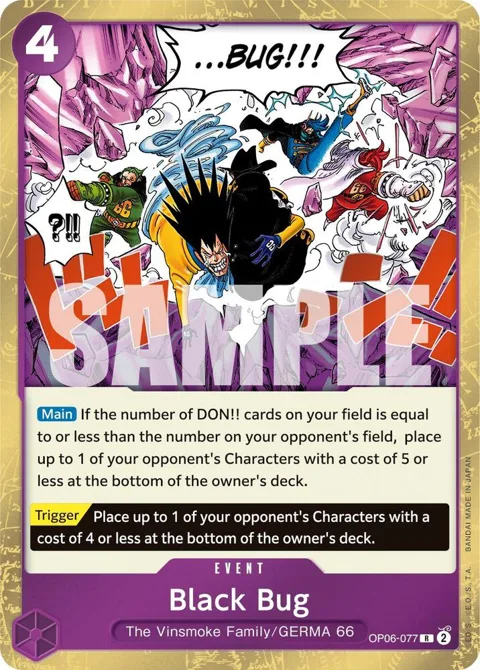 Black Bug OP06-077 One Piece card from Wings of the Captain