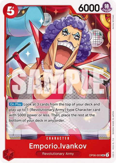 Emporio.Ivankov OP06-003 One Piece card from Wings of the Captain