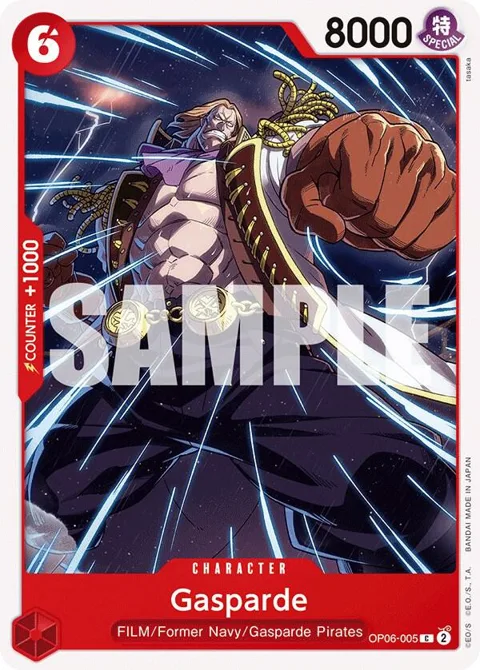Gasparde OP06-005 One Piece card from Wings of the Captain
