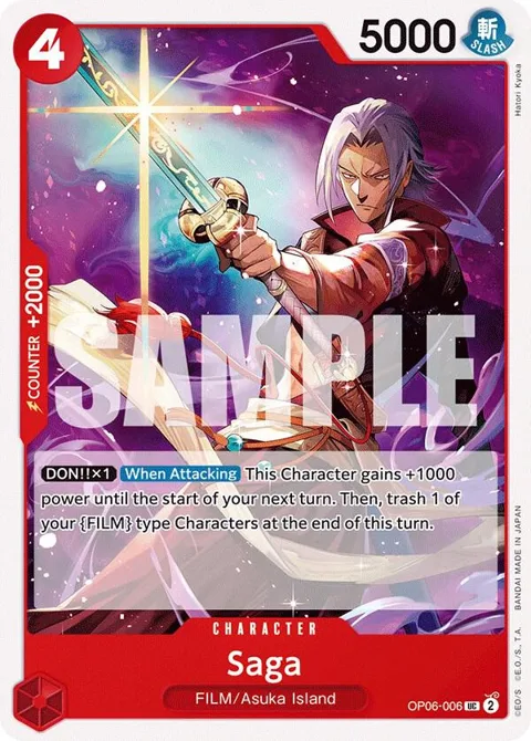 Saga OP06-006 One Piece card from Wings of the Captain