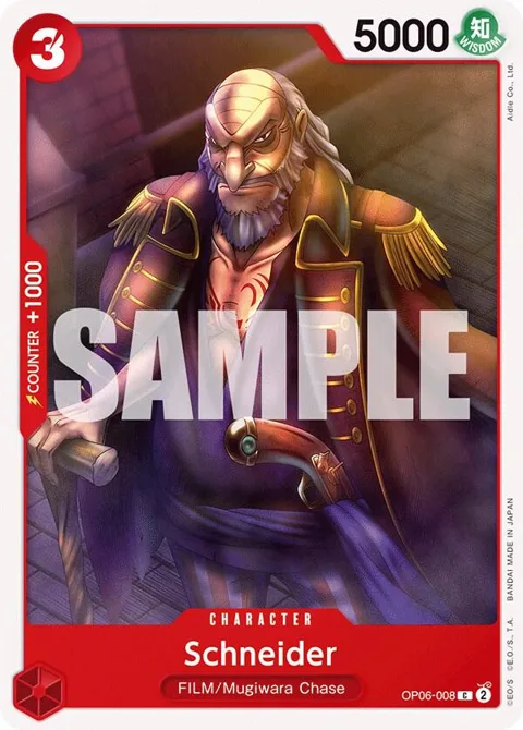 Schneider OP06-008 One Piece card from Wings of the Captain