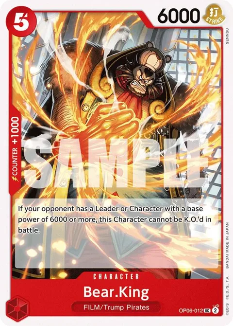 Bear.King OP06-012 One Piece card from Wings of the Captain